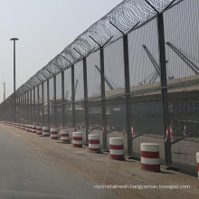 Hot Dipped Galvanized Anti Climb 358 Mesh High-Security Perimeter Prison Fence.